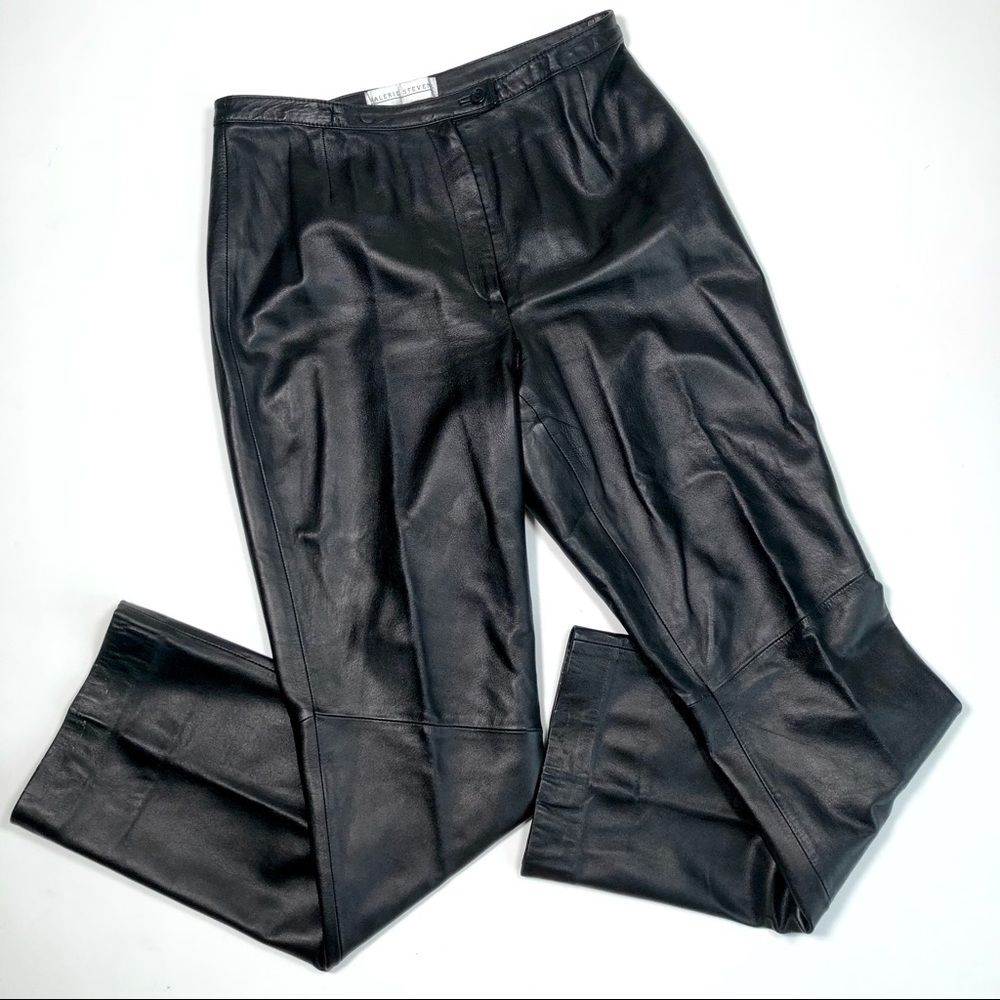 VALERIE STEVENS genuin leather high waist pants 🔥6